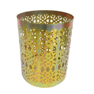 Soporte votivo de Navidad de lujo con revestimiento de latón quemado portavelas de estilo americano y tarro de vela hecho a mano personalizado - Product Image 1