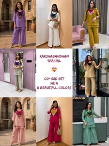 Ensemble Kurta et Palazzo Crusty Silk HENIXA CREATION pour femme, coupe ajustée, style traditionnel indien pakistanais, décontracté, longueur cheville, séchage rapide - Product Image 2