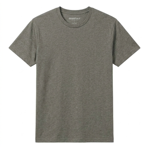 Camiseta de Manga Corta para Hombre, Color Verde Oliva Jaspeado, Premium, Suave, Tri-Blend, Cuello Redondo, Lisa, para Logotipo Personalizado, Venta al Por Mayor, Alta Calidad - Product Image 1