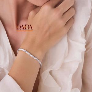 Premium Lab Grown Diamond Line <b>Bracelet</b> for Women Sparkling Round Diamond Fine Jewelry Elegant Bridal Gift Everyday - Product Image 3
