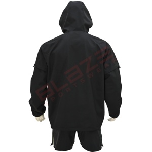 Ensemble veste et short pour hommes personnalisés Veste coupe-vent légère de haute qualité Ensemble coupe-vent unisexe en nylon - Product Image 4