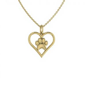Heart <b>Dog</b> Paw Print 925 Sterling Silver Ethnic Style Anniversary Pendant 19x20mm Pet <b>Memorial</b> Charm Fine Jewelry for Women - Product Image 1