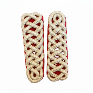 Epingles de hombro ajustables de Mylar blanco de alta tendencia con reverso rojo para uniformes profesionales y equipo de defensa personal - Product Image 6