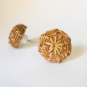 Handwoven rattan doorknob <b>dresser</b> drawer <b>knobs</b> sustainable door <b>knob</b> pull furniture handle - Product Image 4