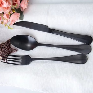 Cuchara y Cuchillo de Acero Inoxidable Negro Mate, Juego de Cubiertos con el Mejor Precio de Fabricante y Proveedor, Juego de Cubiertos para Restaurantes - Product Image 5
