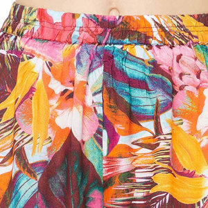 Shorts de Mujer con Estampado Floral, Cintura Alta Elástica, Tejido Transpirable, Estilo Casual, Corte Regular - Product Image 5
