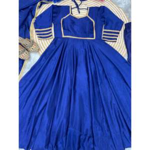 Vestido y pantalón Anarkali de diseñador para mujer con Dupatta Exquisito conjunto de ropa de fiesta para ocasiones elegantes - Product Image 5