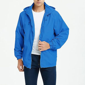 <b>Men's</b> Winter Thick Zipper Canvas Windbreaker <b>Jacket</b> Waterproof & Breathable for <b>Cycling</b> Running OEM Service - Product Image 4