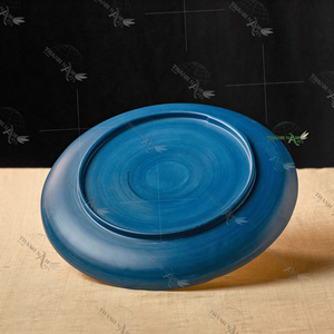 Plato de servicio de bambú natural de estilo clásico ecológico personalizado duradero y biodegradable para fiestas - Product Image 2