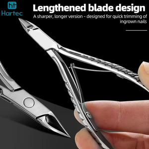 Coupe-cuticules en acier inoxydable 2026 avec poignée texturée, coupe-ongles de précision pour manucure, pédicure et outils de beauté - Product Image 5