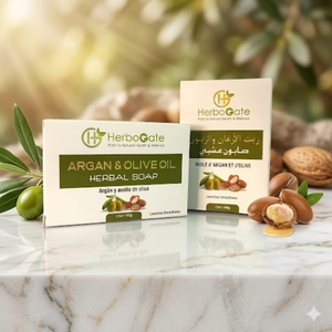 Savon à l'huile d'argan et d'olive pour un nettoyage en douceur, une peau lisse et des bienfaits rafraîchissants pour les soins personnels, naturellement - Product Image 1
