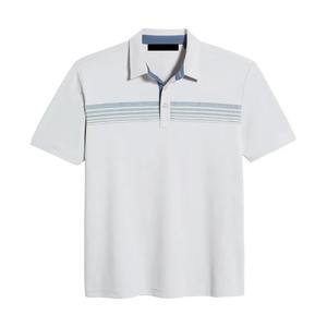 T-shirt d'été à manches courtes pour homme, décontracté, imprimé, couleur unie, grande taille, avec logo brodé, pour le golf, 100 % coton, avec poche - Product Image 3