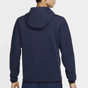 Sweat-shirt à capuche zippé pour homme, coupe classique, couleur unie, en molleton bouclette, décontracté, hiver, 100% coton, impression numérique - Product Image 2