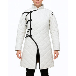 High-Quality Quilted White Gambeson Protective Padded Women's Coat Medieval Training <b>Jacket</b> Wear Top Sell - Product Image 1