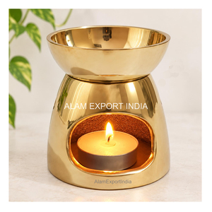 Pure Brass Classical Design Gold Polished Incense <b>Oil</b> <b>Burner</b> Aroma Diffuser Religious Aroma Incense Holder Tabletop Home Usage - Product Image 2