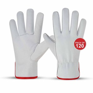 <b>Top</b> Grade Goatskin Leather Driving Gloves Heat & <b>Spark</b> Resistant Work Protection Custom Logo Outdoor Activities Gardening Gloves - Product Image 2