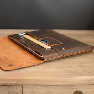 Funda Protectora para Portátil de Cuero Genuino, Multifuncional, Compacta, de 13 Pulgadas, Convertible, Impermeable, para Oficina, Personalizada de Fábrica - Product Image 5