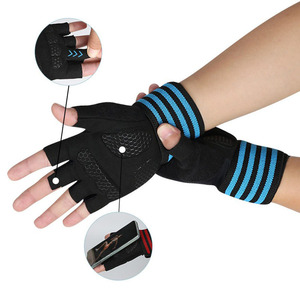 Custom Half Finger Cycling Gloves Neoprene UV Protection Non Slip PU Coated Motorcycle Riding Gloves Unisex OEM Outdoor Sports - Product Image 2