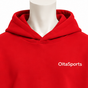 Custom Red Double Layer <b>Hoodie</b> Vintage Oversized <b>Short</b> <b>Sleeve</b> Overlay Long <b>Sleeve</b> Pullover Casual Streetwear Hooded Sweatshirt - Product Image 3