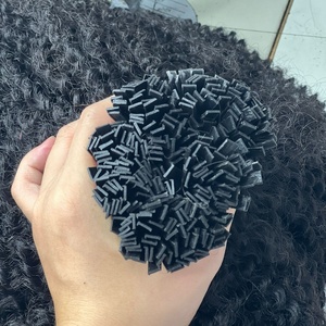 ผมต่อแบบ Afro Kinky Curly Flat Tip ยี่ห้อ CDYHAIRVN ผมแท้ 100% เคราติน I Tip สีดำธรรมชาติ Remy Double Drawn สำหรับใช้ในร้านเสริมสวย - Product Image 1