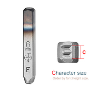 Set di Utensili Industriali OEM/ODM da 6mm per Marcatura su Metallo con Punzoni Combinati per Lettere e Numeri (Materiale Cr-V)
