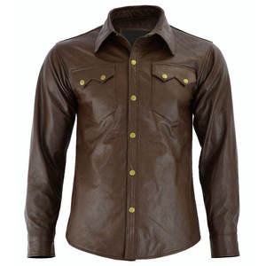 Camisas de cuero de diseño premium para hombre, tela suave, ajuste cómodo, ideal para oficina, fiestas y uso casual. - Product Image 1