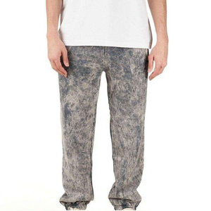 <b>Men</b> Wide Leg Canvas Sweatpants Elastic Waist Casual Joggers Midweight 100% Cotton Embroidery Streetwear <b>Summer</b> <b>Pants</b> - Product Image 2