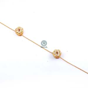 Krish Ruby Polki Designer Kurta Buttons-Brass Material - Product Image 3