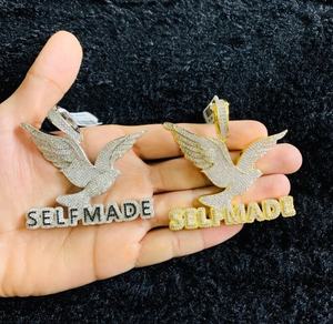 Colgante de hip hop con diamantes de moissanita blanca de Plata de Ley 925 - Product Image 2