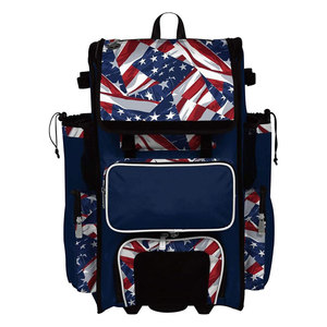 Custom Large Waterproof T-Ball Equipment Gear Batting <b>Backpack</b> Bag Rolling Softball Baseball Catcher Bag with <b>Wheels</b> Durable - Product Image 1