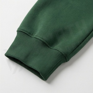 Ensemble de survêtement unisexe vert à capuche, sweat-shirt et pantalon décontractés en coton pleine longueur avec cordon de serrage et poches, couleur unie, pour l'automne - Product Image 6