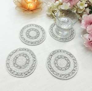 NOVA STAR CRAFT Modern Seed Beads Embroidery Palms Tree Customizable Coasters Interior Decoration Colorful Handmade Beaded - Product Image 5