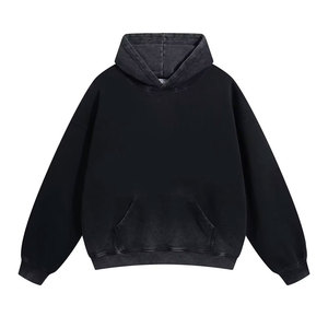 Sweat-shirts à capuche surdimensionnés 100 % coton, logo personnalisé brodé, molleton épais, sweat-shirts personnalisés pour hommes, impression personnalisée en gros - Product Image 1