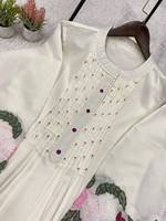 Nouvel ensemble coordonné tendance pour femme, idéal pour les soirées, avec broderies, haut et bas, infroissable, réversible, séchage rapide, matériaux recyclés