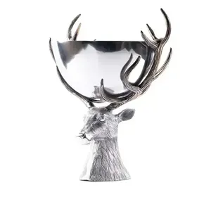Cuenco para champán con asa de cabeza de reno fundido, para enfriar botellas, uso doméstico y para servir en fiestas, cuenco para champán para hielo - Product Image 3