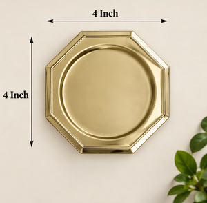 Posavasos de metal de alta calidad de latón AK con acabado dorado, Juego de 4 artículos de diseño atractivo para decoración de mesa/utensilios de cocina - Product Image 2