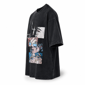 Camiseta Oversize de Algodón para Hombre, Venta al Por Mayor de Fábrica, Impresión Personalizada en la Parte Delantera, Calidad Premium, Estilo Urbano, Precio Competitivo - Product Image 4