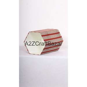 Caja de Cartón de Papel de Algodón Hecha a Mano, Plegable, con Tapa Abierta, Hexagonal, Elegante, Impresa, para Uso en Interiores y Exteriores, Oficina, Hospital, Residuos - Product Image 3