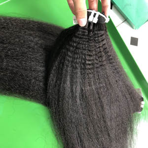 Trame de cheveux yaki non transformés 100% cuticule de donneur unique alignée extensions de cheveux raides crépus vietnamiens crus - Product Image 3
