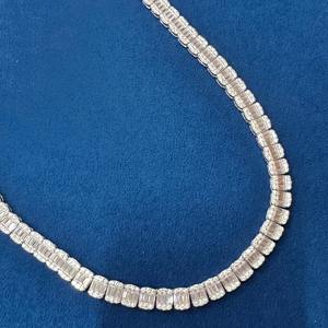 Collier chaîne à maillons personnalisé en moissanite VVS taille brillant rond, en argent sterling 925, bijoux hip-hop de luxe sertis de pierres, certifié IGI - Product Image 1