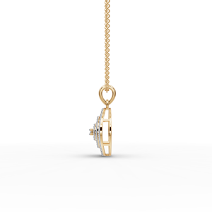 Pendentif en diamant de culture avec motif de cercles concentriques, breloques en diamant de qualité supérieure - Product Image 4