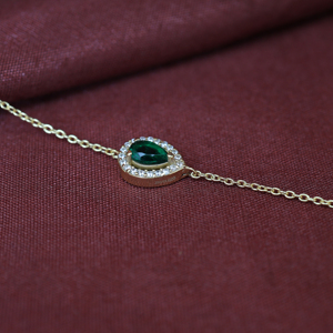 Gold Plating Pear Cut Emerald <b>Bracelet</b> for Bezel Setting Women Fine Unisex Engagement Jewelry Adjustable Cuff <b>Bracelet</b> Gift Bulk - Product Image 4