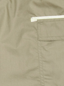 Nouveau pantalon cargo en toile vert olive pour homme, taille élastique, plusieurs poches, coupe droite décontractée, respirant, poids moyen, pour l'automne - Product Image 2