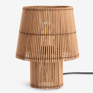 Lámpara de mesa decorativa con pantalla de bambú, lámpara de escritorio artesanal de excelente calidad, luces decorativas para el hogar - Product Image 1