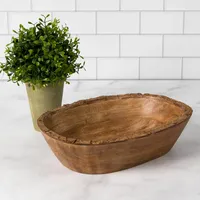 Bol en bois d'acacia naturel fait à la main avec un design moderne et luxueux, écologique et compatible lave-vaisselle, pour servir des aliments et des collations