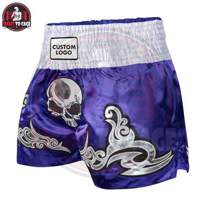 Pantalones Cortos de Muay Thai Unisex, Ropa Deportiva de Artes Marciales con Estampado, 100% Poliéster, Transpirable, Elástico, Ligero y Resistente - Product Image 3