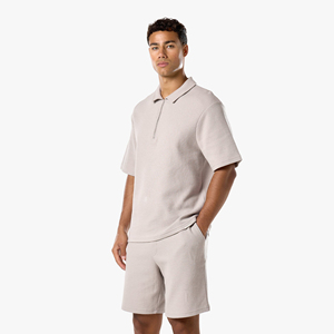 High Quality Men's Casual Summer Knitted Embroidered T-Shirts <b>Shorts</b> Set <b>Short</b>-Sleeved Solid Pattern Wholesale Two Piece Set - Product Image 4