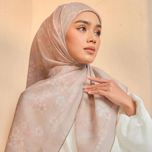 Custom Printed Cotton Voile Bawal <b>Hijab</b>, Wholesale <b>Square</b> Tudung Scarf, Malaysian Indonesian Muslim Women’s Veil Shawl - Product Image 2