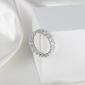 4.20ct Radiant Lab Grown Diamond Eternity Band Full <b>Circle</b> Wedding <b>Ring</b> Stackable Gold Anniversary Gift for Bridal Jewelry - Product Image 5