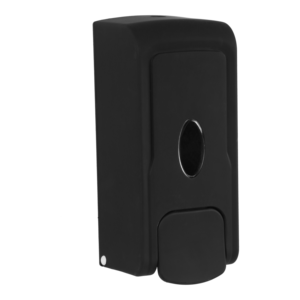 Bathroom Liquid Soap Dispenser 500ML Manual Control Wall-Mountable <b>Hands</b>-Free Commercial Use Dual Black ABS - Product Image 4